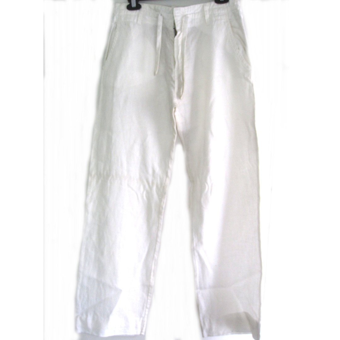 Zara White Linen Pants, Men's Fashion 