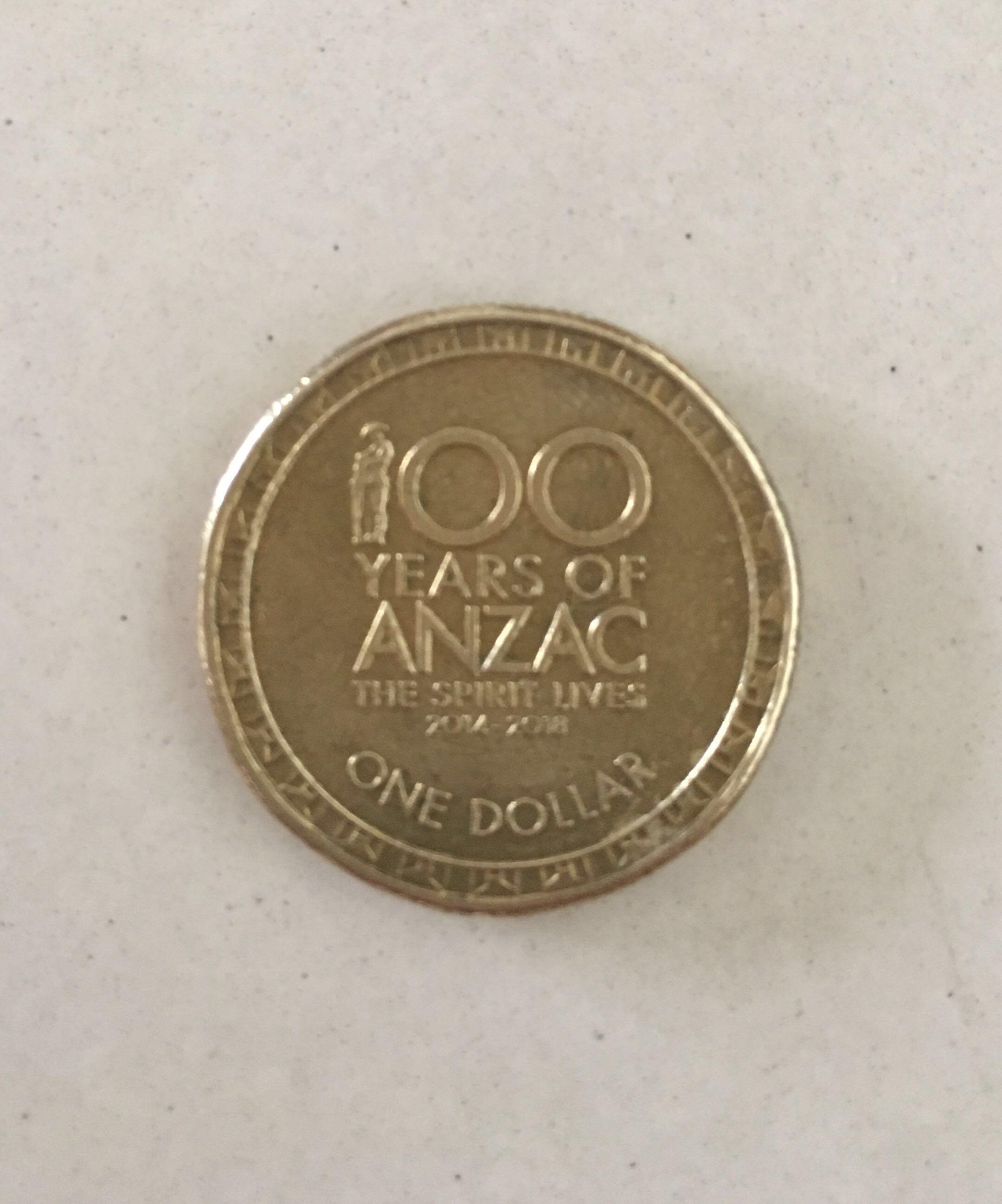 100 Years of Anzac Australian $1 coin (2014), Hobbies & Toys