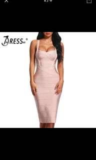 NUDE BODYCON DRESS