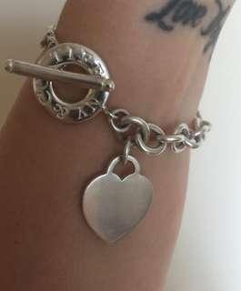 AUTHENTIC TIFFANY HEART TAG TOGGLE BRACELET