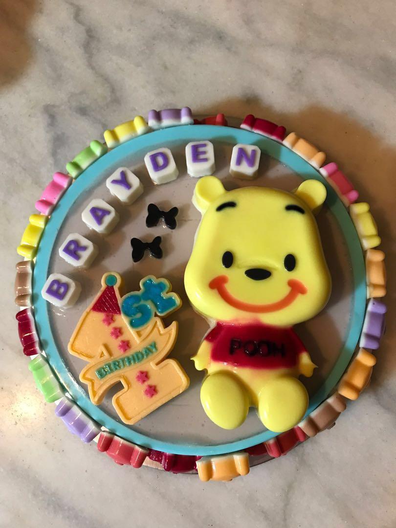 9 Inch 1st Birthday Winnie The Pooh With Little Bear Bear Jelly