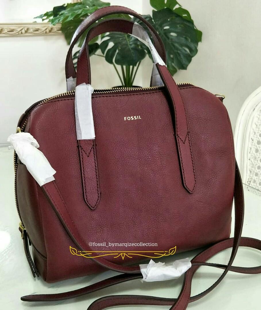Fossil sydney satchel cabernet sales