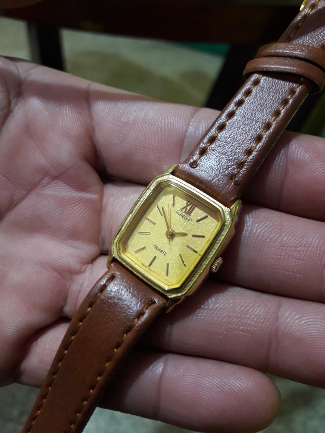 AUREOLE WATCH (Category: Luxury Watches) located in Manila. Submitted by thegreat. (Listing ID 198595203, Image 2). Description: original GOOD RUNNING CONDITION SWISS MADE REPLACED BRAND NEW STRAP SMOOTH & SHINY.