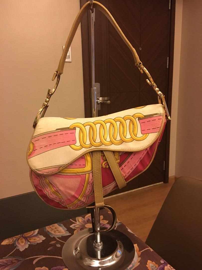 Authentic Christian Dior Carrie Bradshaw Saddle Bag, Luxury, Bags