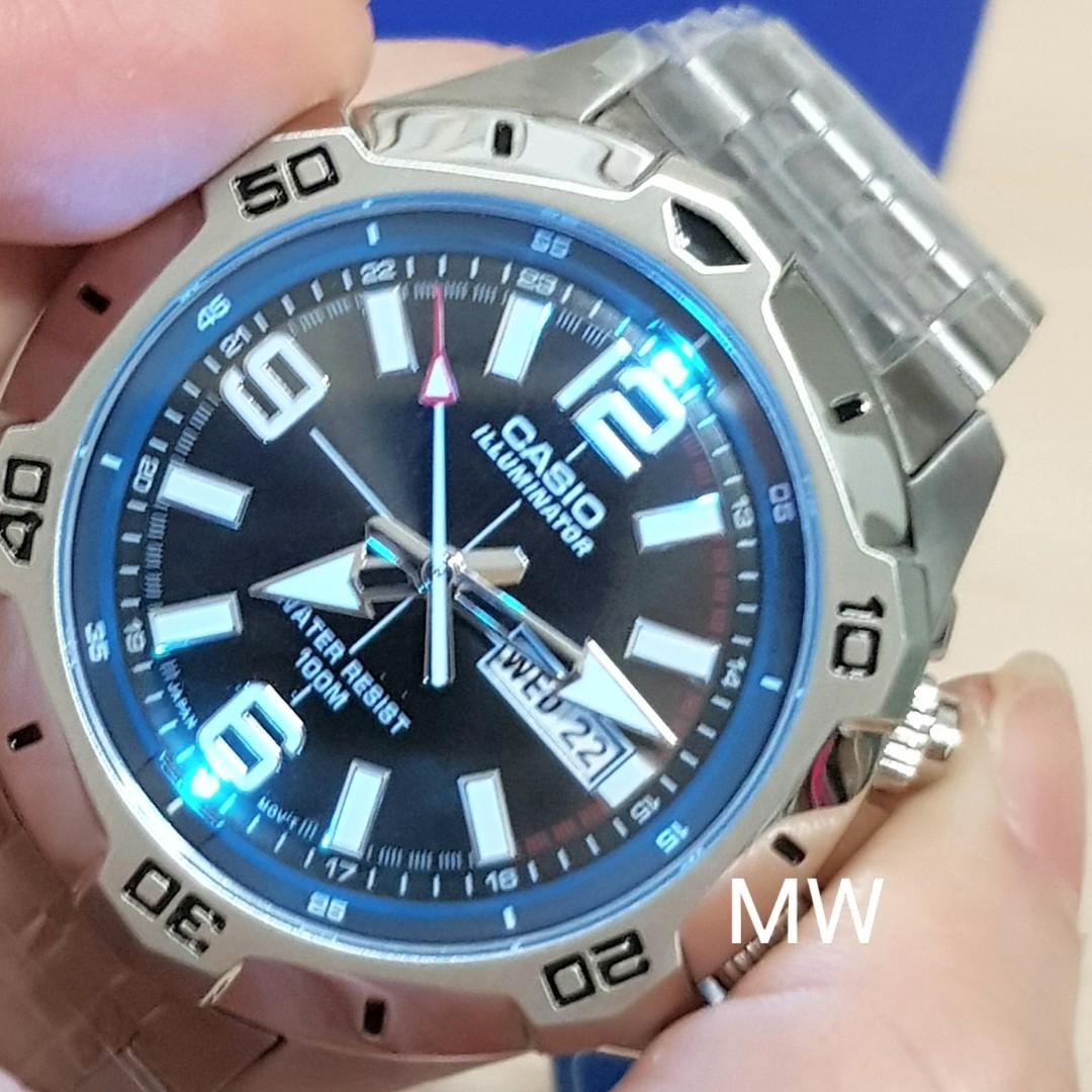 Casio original men analog stainless steel watch mtd 1082d brand new