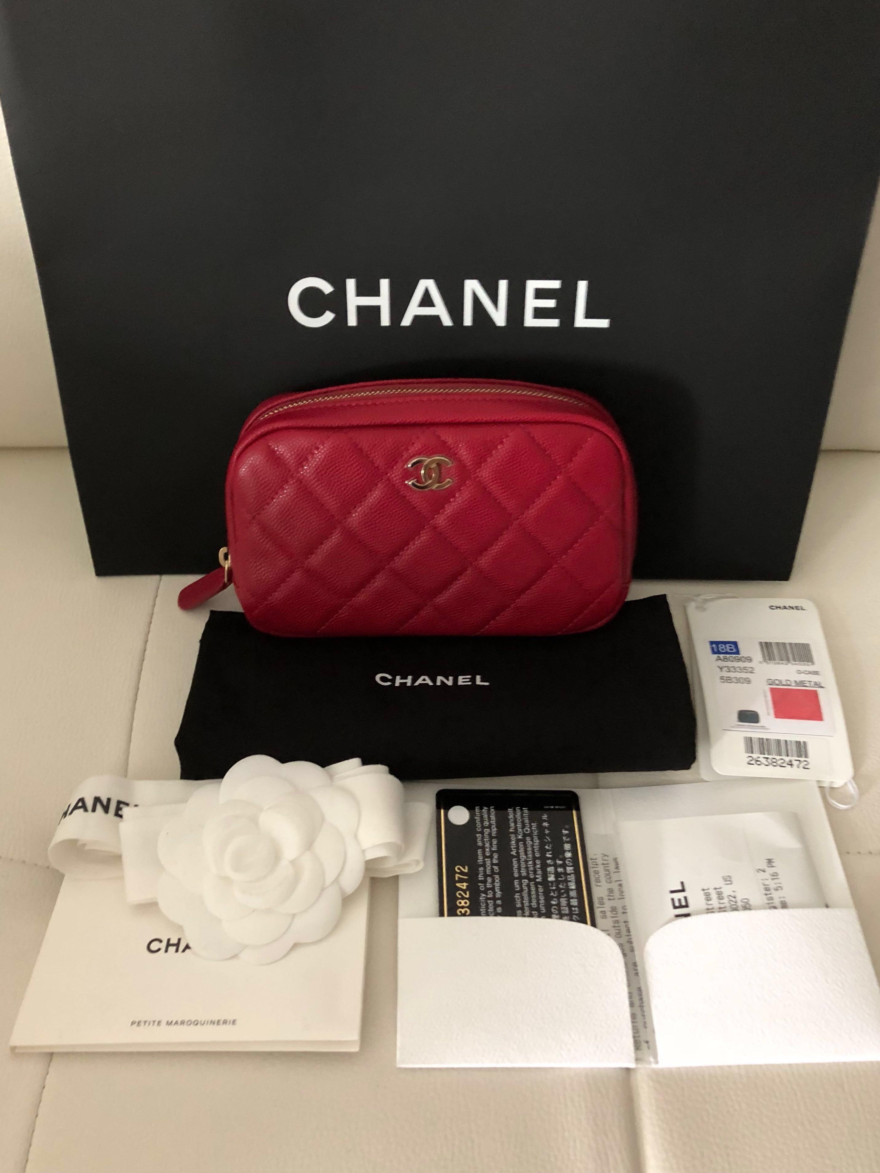 CHANEL Beauty RED Makeup CASE Small