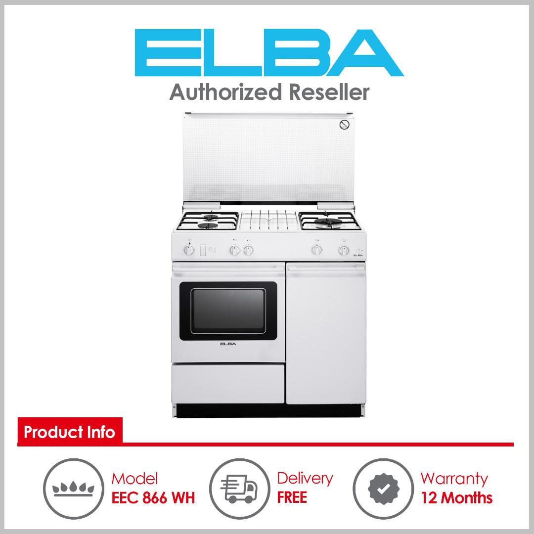 Elba 3 Burner Standing Cooker With Built In Electric Oven Eec 866 Wh Home Appliances Kitchenware On Carousell