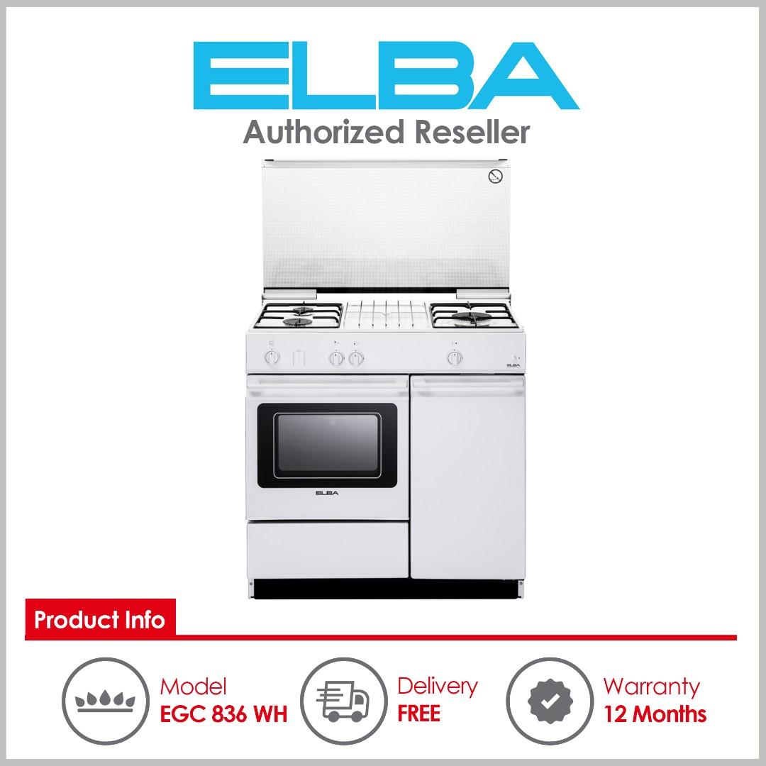 Elba Egc 836 Wh 3 Burner Standing Cooker With Built In Gas Oven Home Appliances Kitchenware On Carousell