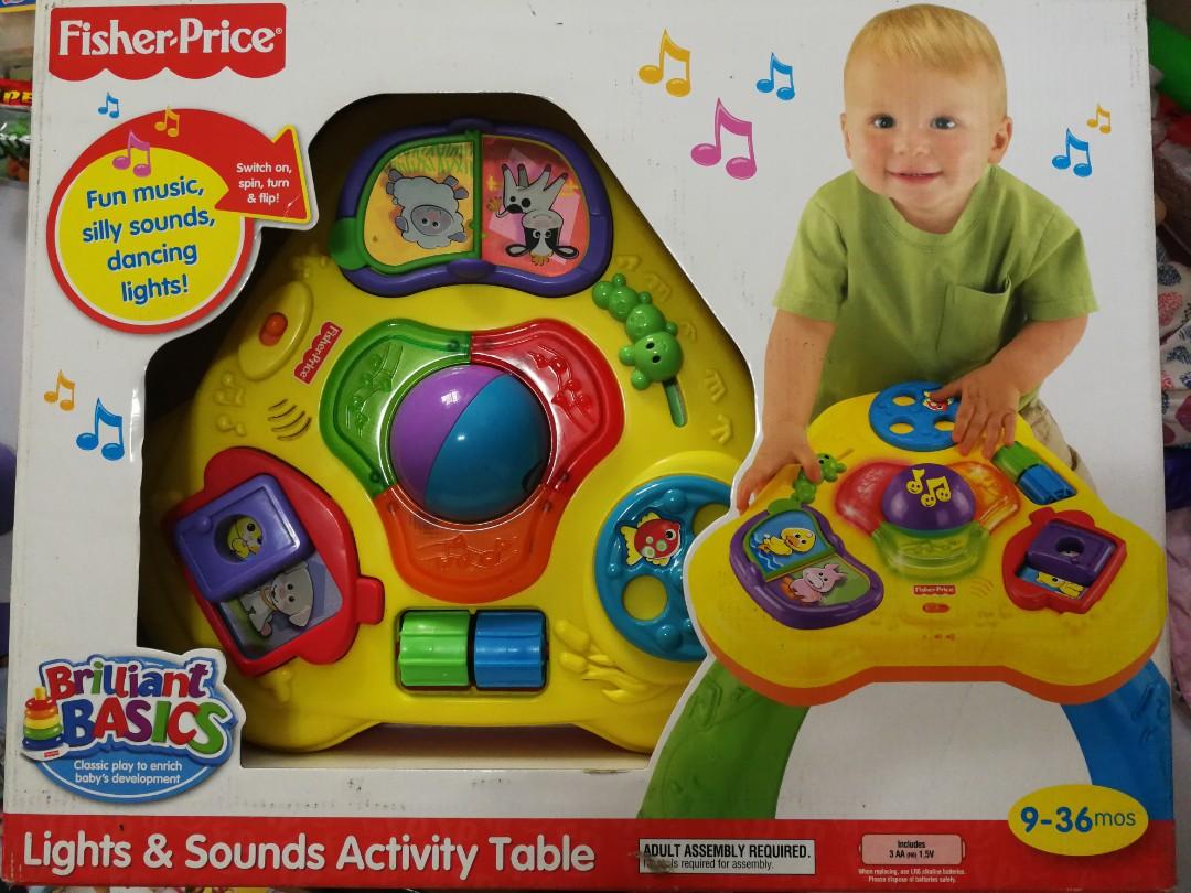 Fisher price lights top and sounds activity table