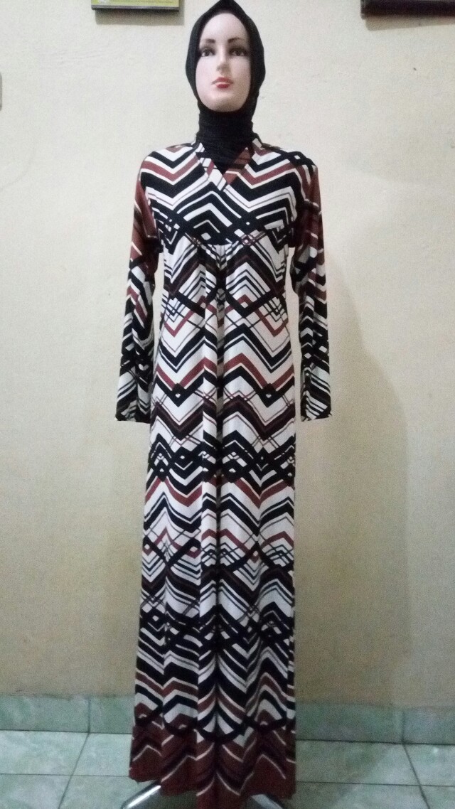 Gamis Motif Zigzag Women S Fashion Muslim Fashion Dresses On