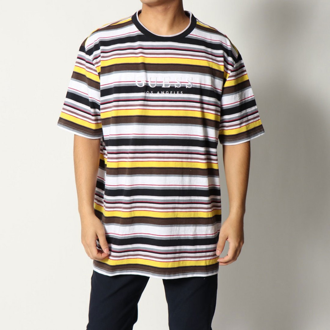 GUESS ORIGINALS Ashton Striped Crew Tee Men s Fashion Tops Sets Tshirts Polo Shirts on Carousell
