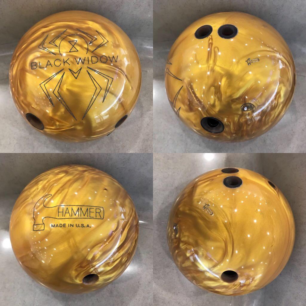 Balls 14 lb Hammer Black Widow Gold Bowling Ball