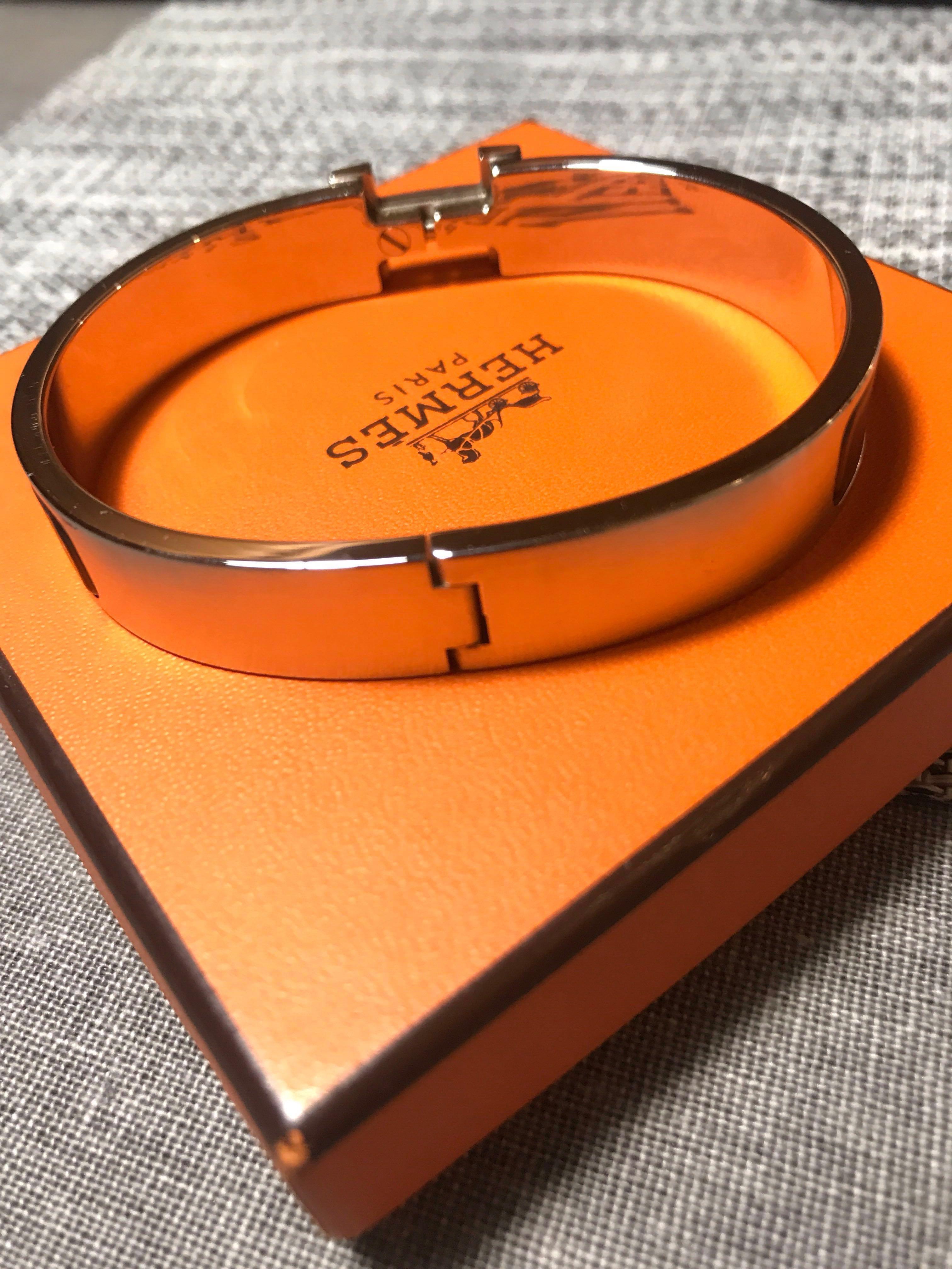 Hermes Clic HH So Black Bracelet, Luxury, Accessories on Carousell
