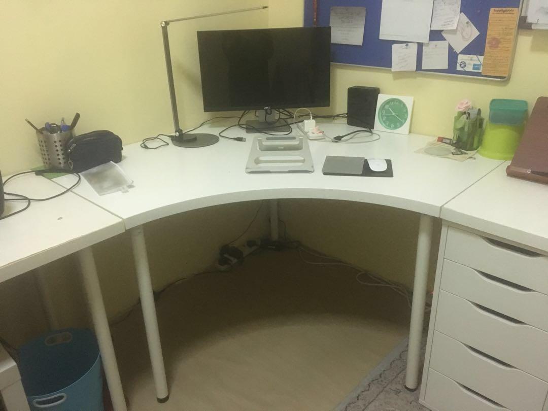 Linnmon alex cheap corner desk