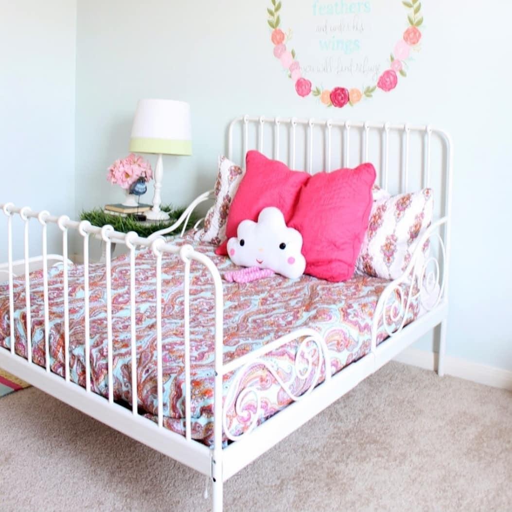 IKEA MINNEN ADJUSTABLE METAL BED SINGLE SIZE, Furniture & Home Living