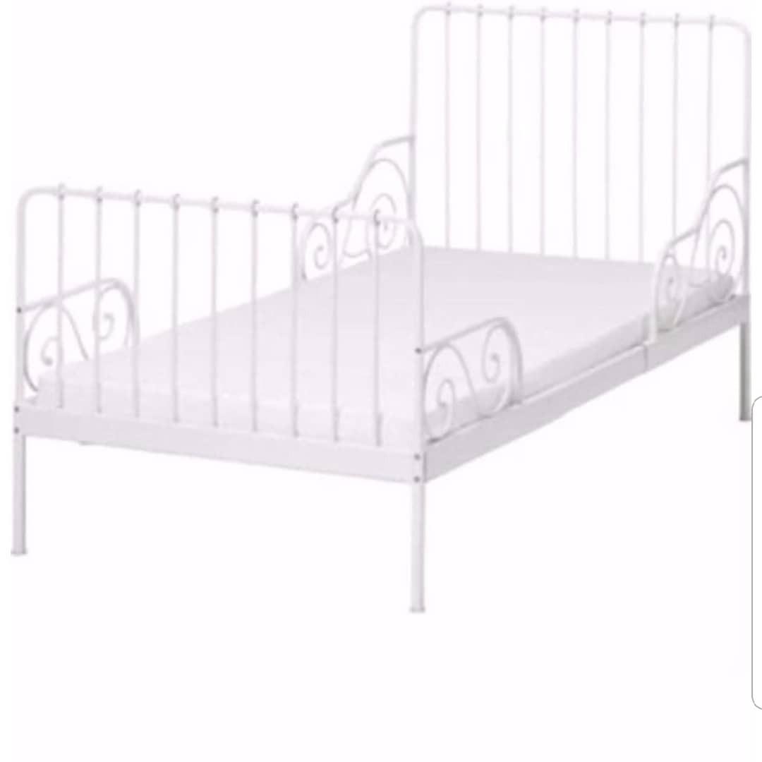 IKEA MINNEN ADJUSTABLE METAL BED SINGLE SIZE, Furniture & Home Living