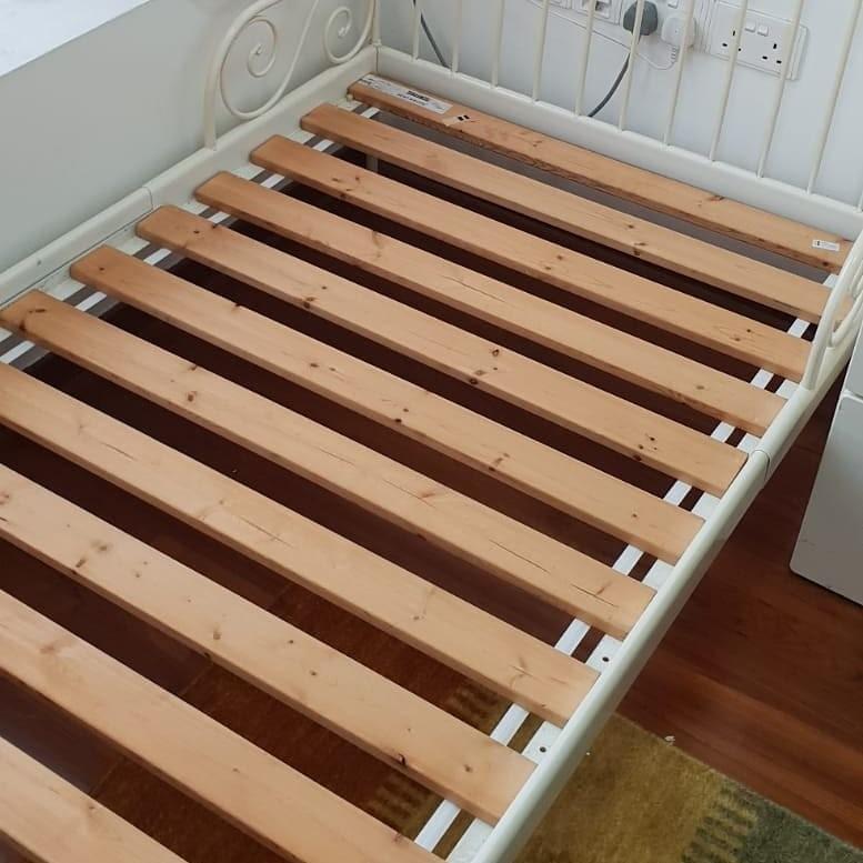 IKEA MINNEN ADJUSTABLE METAL BED SINGLE SIZE, Furniture & Home Living