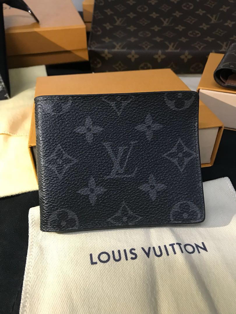 Louis Vuitton Pince Wallet Monogram Eclipse Canvas, Luxury, Bags