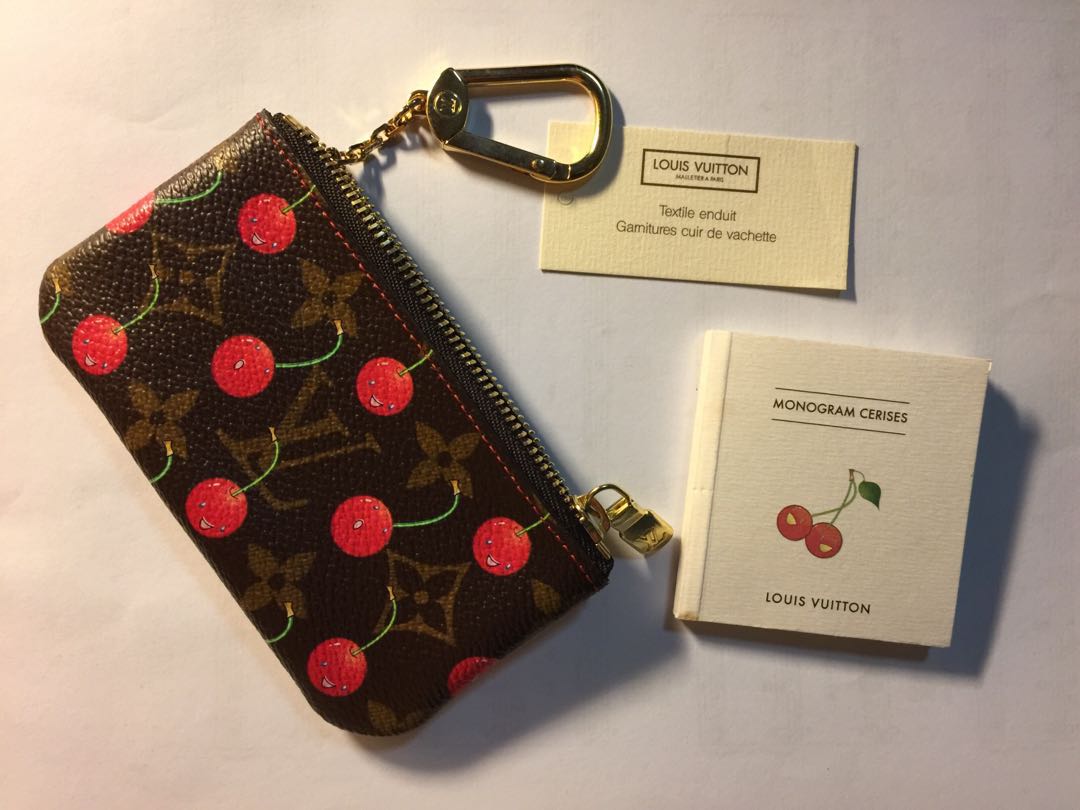 LV Louis Vuitton Monogram Cherry Coin Purse Keychain Pouch, Luxury, Bags &  Wallets on Carousell