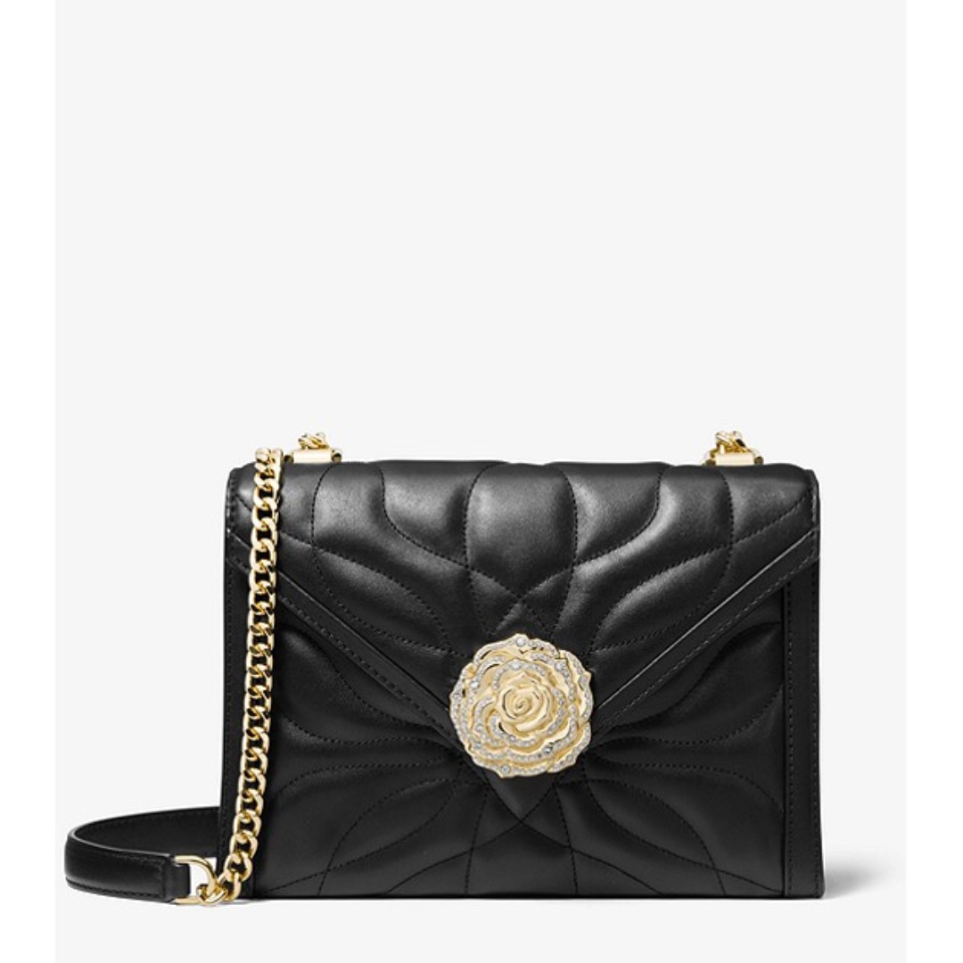 michael kors whitney large petal quilted leather convertible shoulder bag