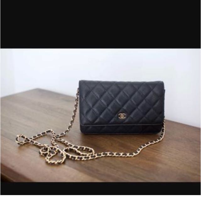 chanel wallet on chain preloved