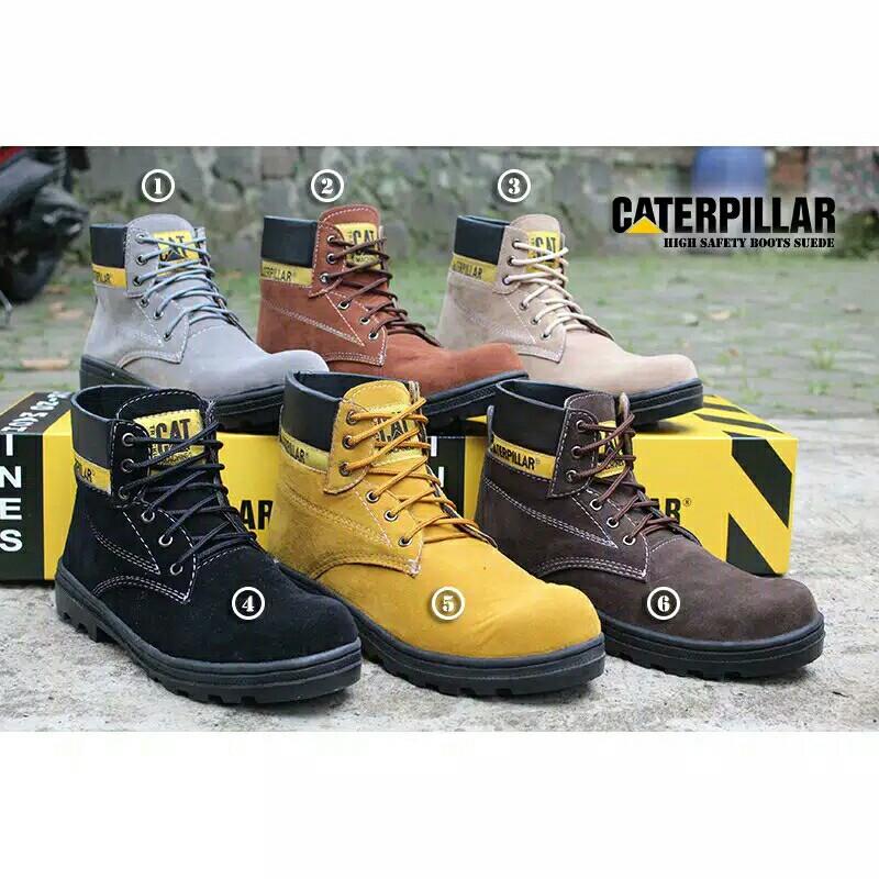 Promo Sepatu Pria Caterpillar Safety Boots Men S Fashion Men S Footwear Boots On Carousell