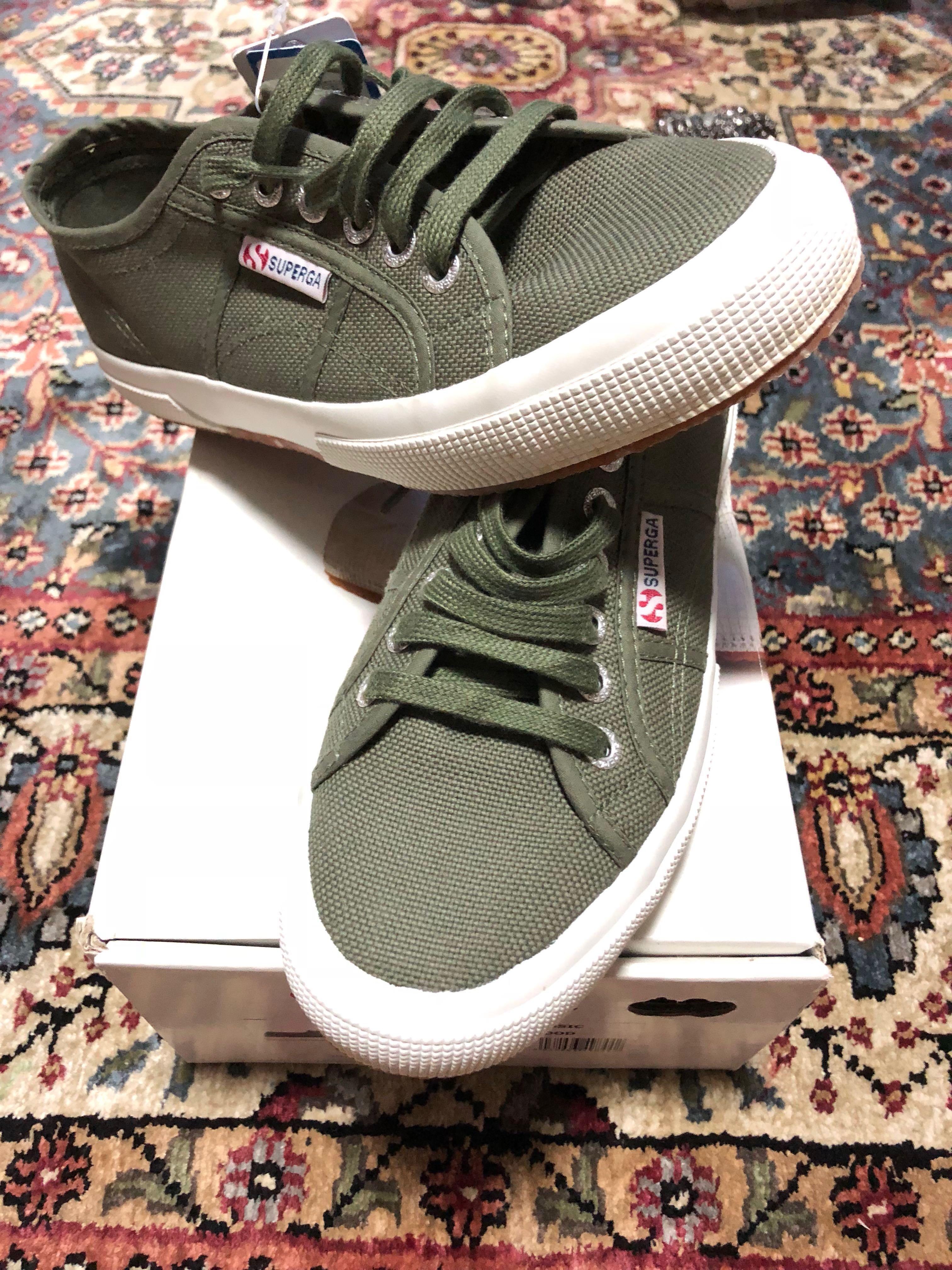superga khaki green Women s Fashion Footwear Sneakers on Carousell
