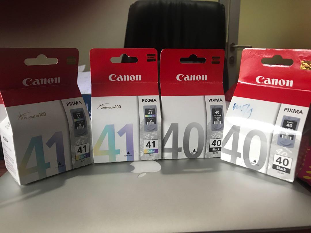 tinta printer canon 41 colour dan 40 black
