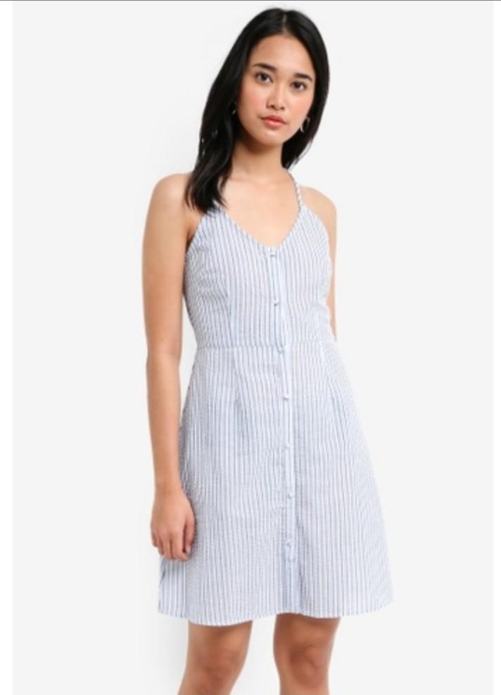 zalora button down dress