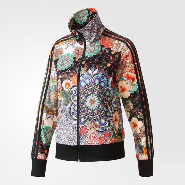 adidas firebird track jacket floral