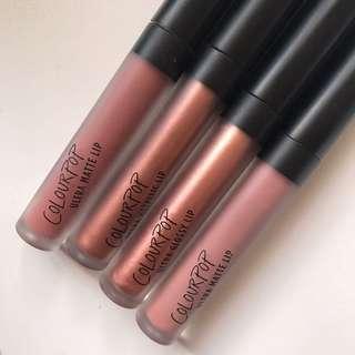 COLOURPOP LIQUID LIPSTICKS