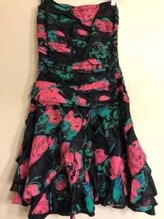 Tadashi Shoji strapless floral dress
