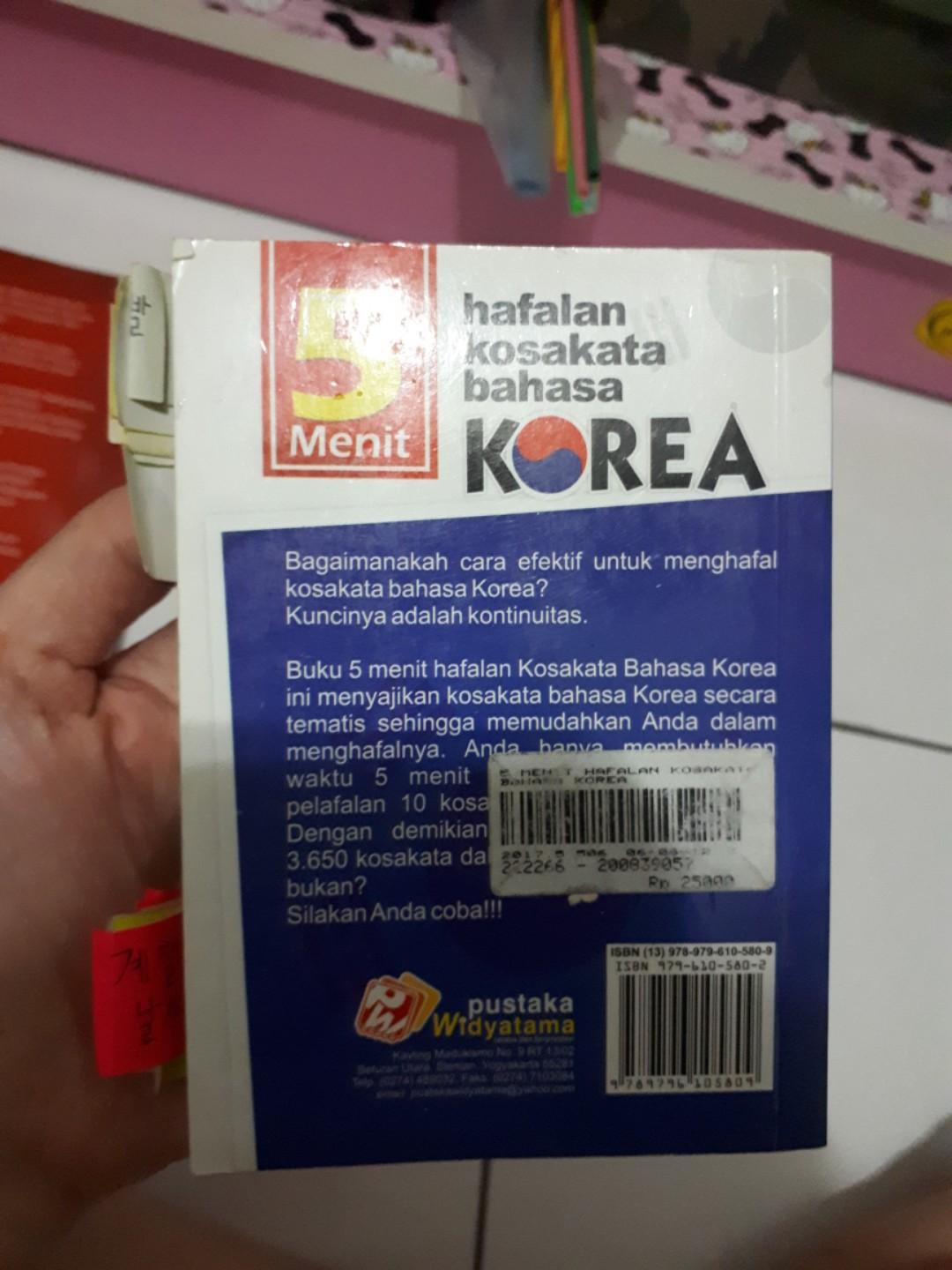 5 Menit Hafalan Kosakata Bahasa Korea Buku Alat Tulis Buku Pelajaran Di Carousell