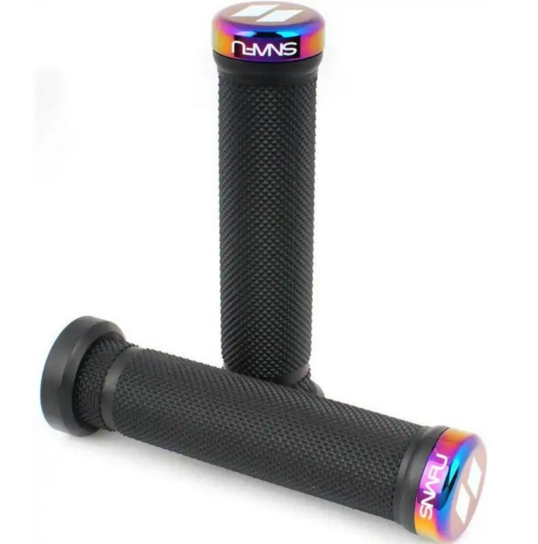 Oil slick top bmx grips