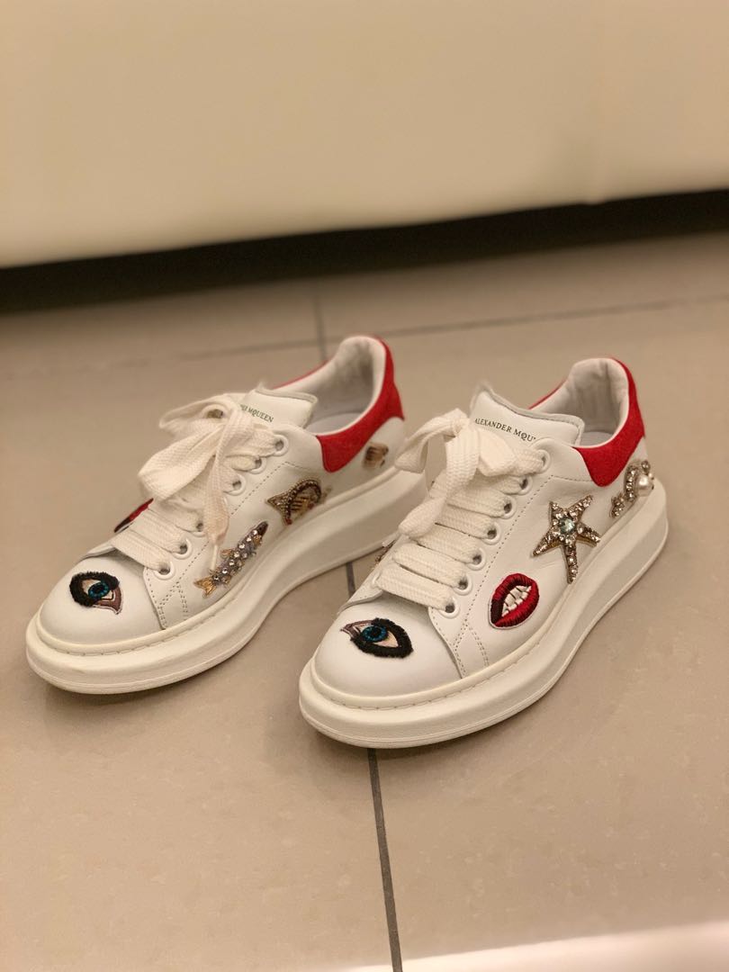 McQueen Extended Embelished Sneakers, Women's Fashion, Footwear, on Carousell
