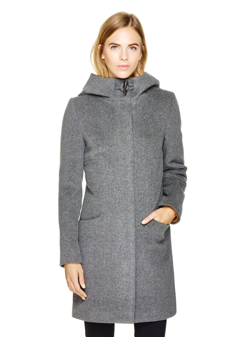 Babaton grey hot sale wool coat