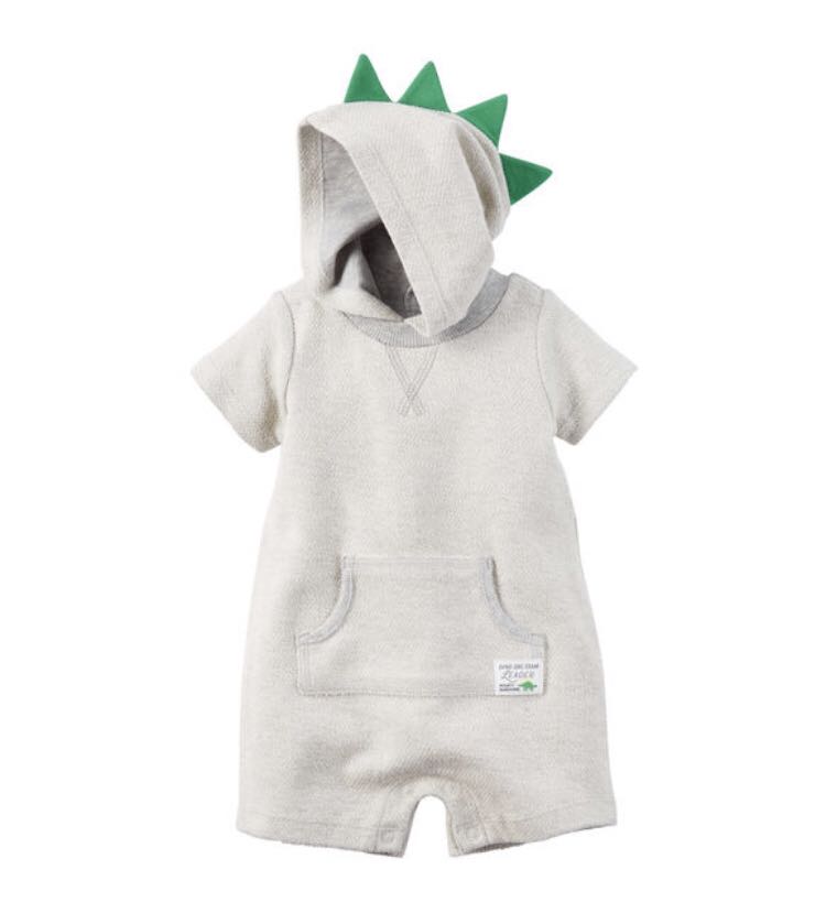 dinosaur hooded romper