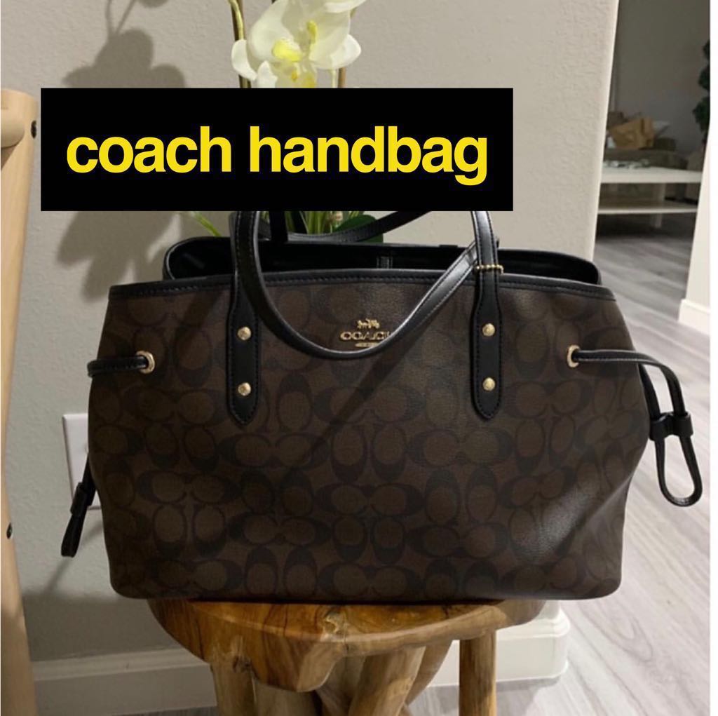 drawstring carryall in signature canvas coach