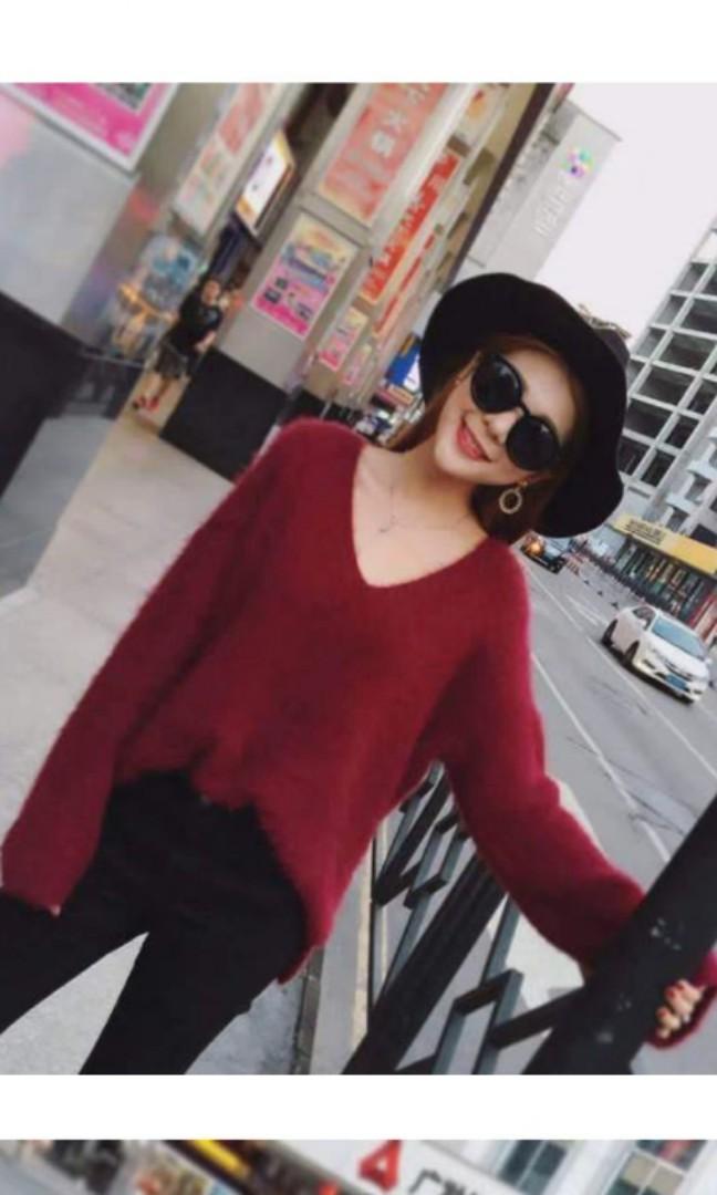 red pullover women's