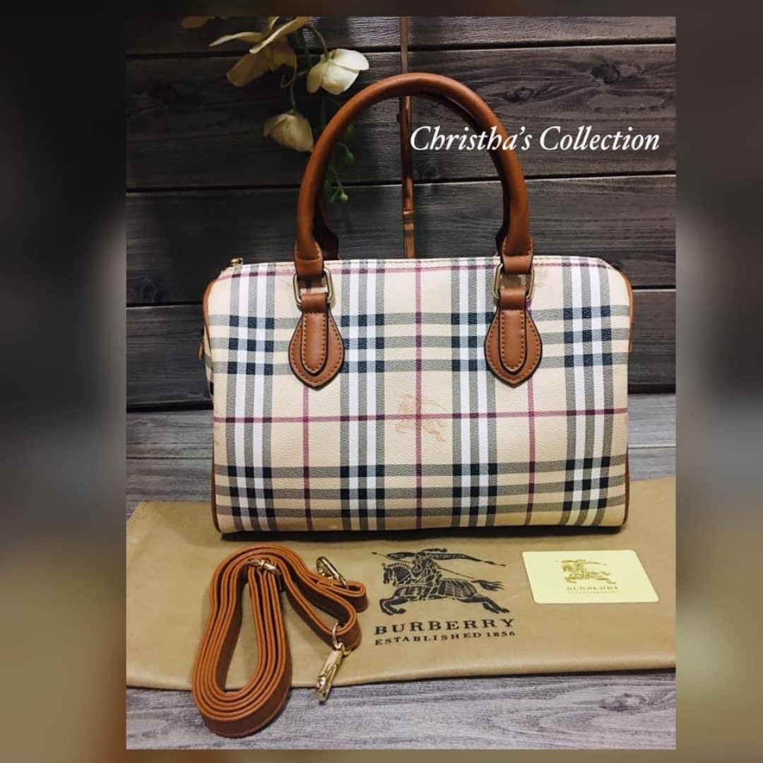 burberry haymarket bowling bag