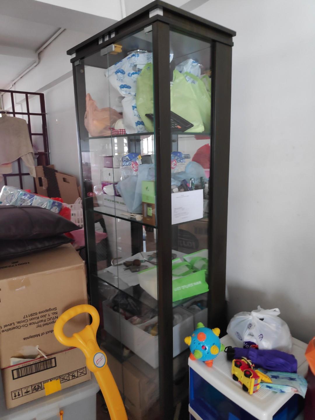 Glass Cabinet Furniture Shelves Drawers On Carousell