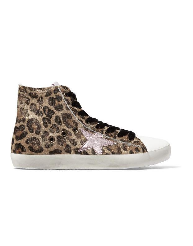 Golden goose 2024 calf hair leopard