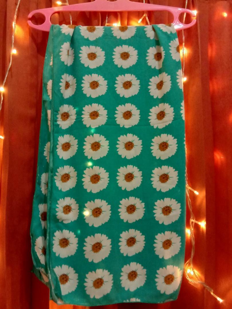 Jilbab Pashmina Motif Bunga Fesyen Wanita Muslim Fashion Syal Di Carousell