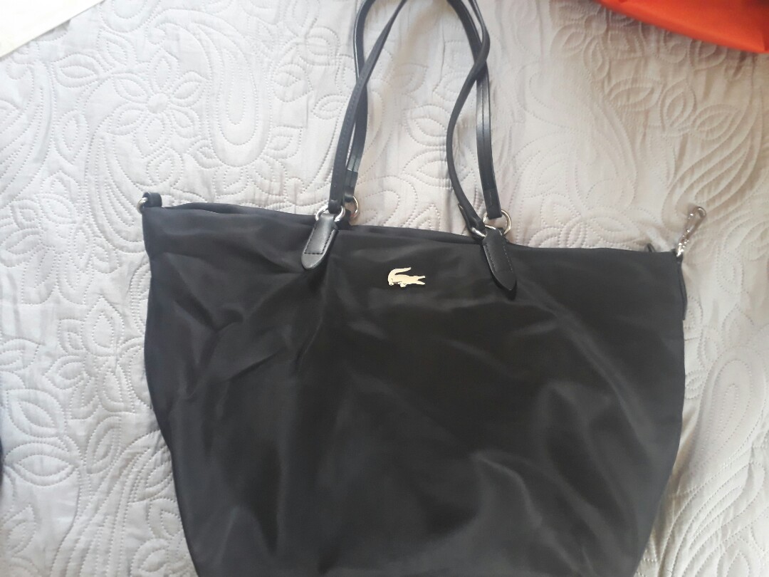 Lacoste nylon tote bag
