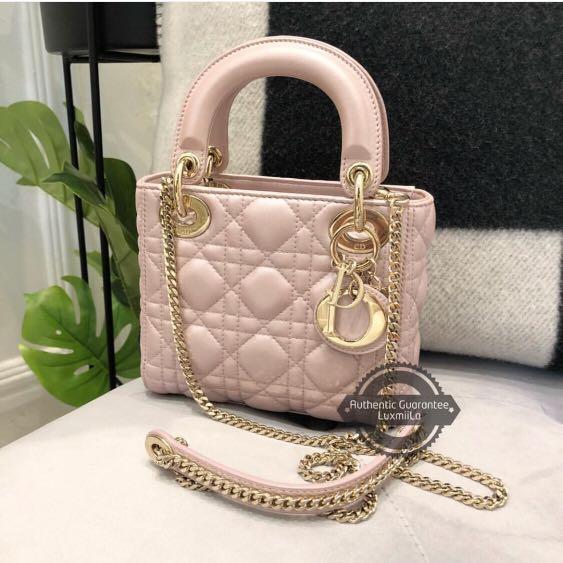 Lady Dior Mini Blushes Pink Chain Strap Luxury Bags Wallets On Carousell