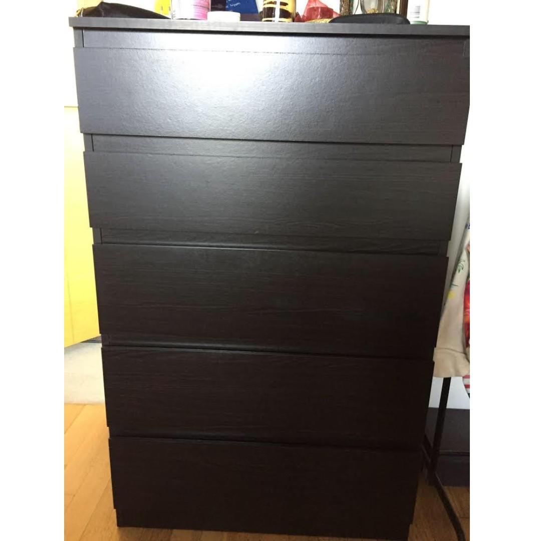 Malm Ikea Chest Of 5 Drawers Furniture Shelves Drawers On