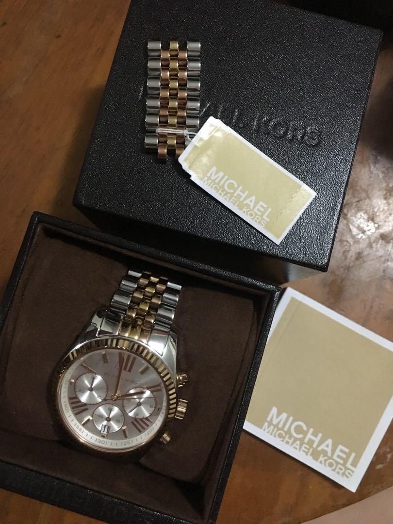 Michael Kors watch tri-color, Women's 