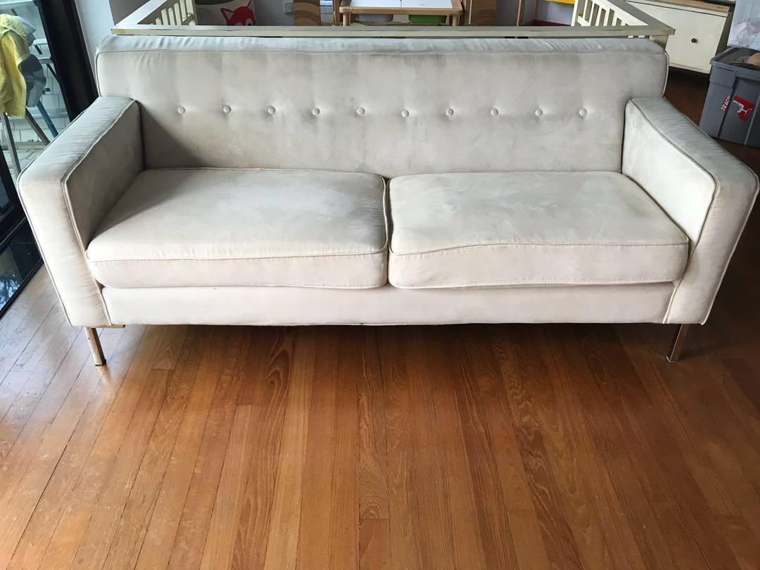 Modern Beige/Salmon Colored Sofa from Harvey Norman, Furniture & Home Living, Furniture, Sofas