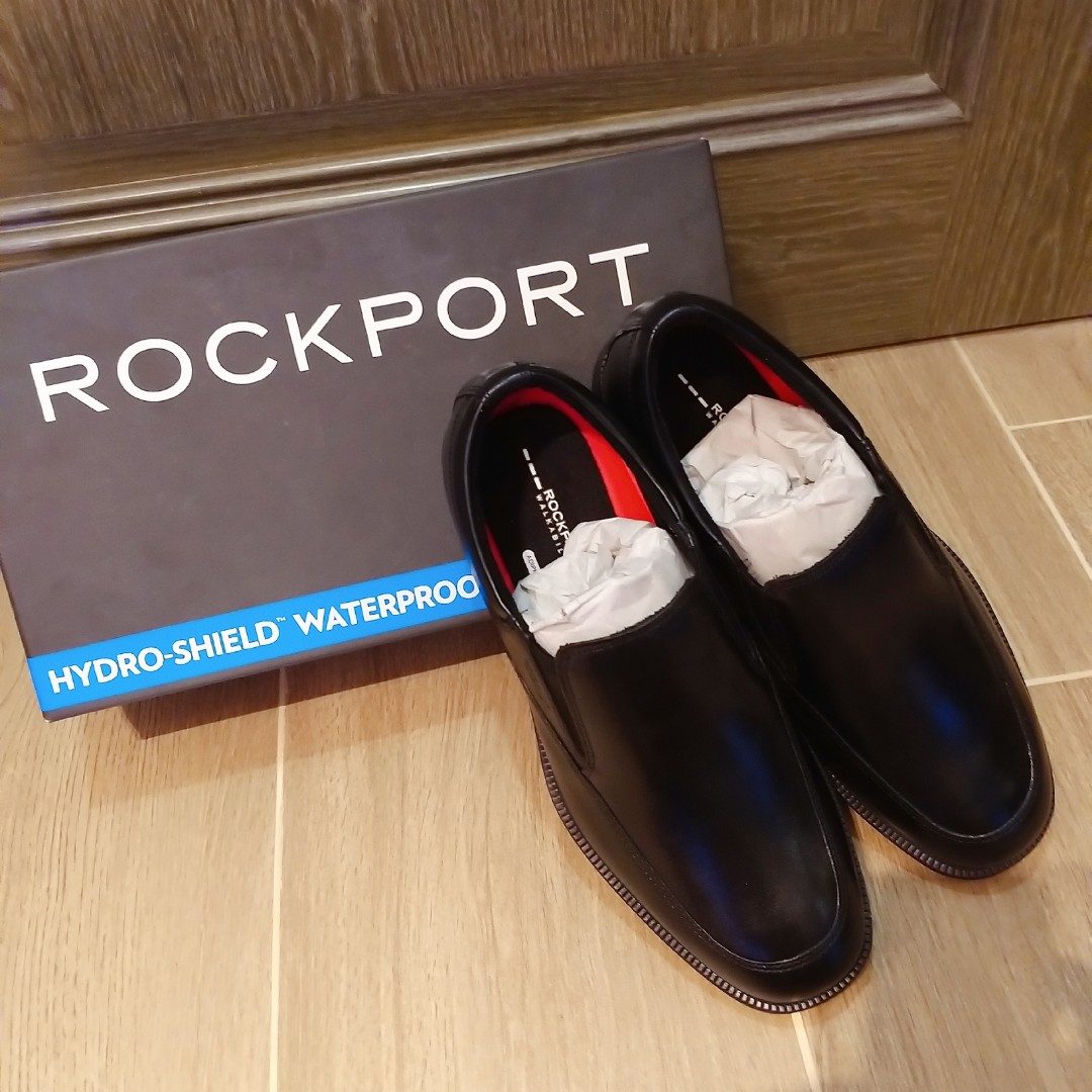 rockport men's essential details waterproof slip on
