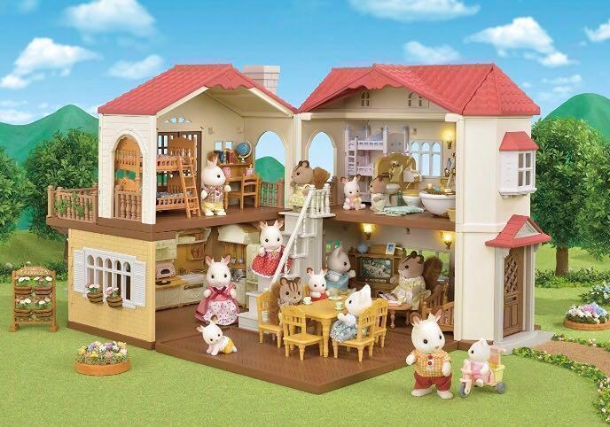 calico critters red roof gift set